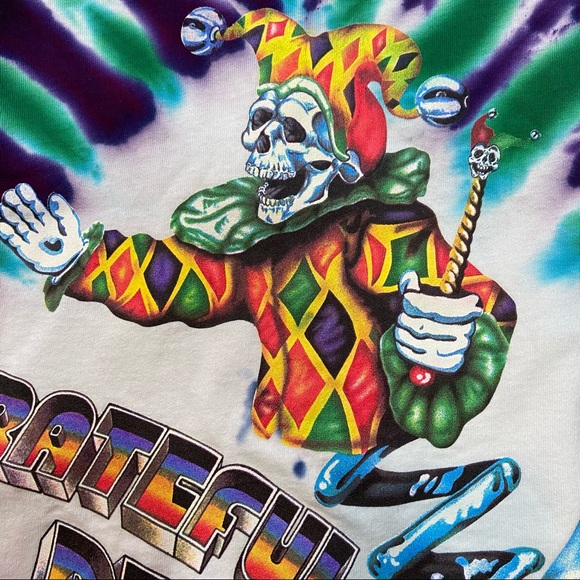 Vintage Grateful Dead Tie-Dye Skeleton Jack in the Box T-Shirt XXL - Picture 14 of 14